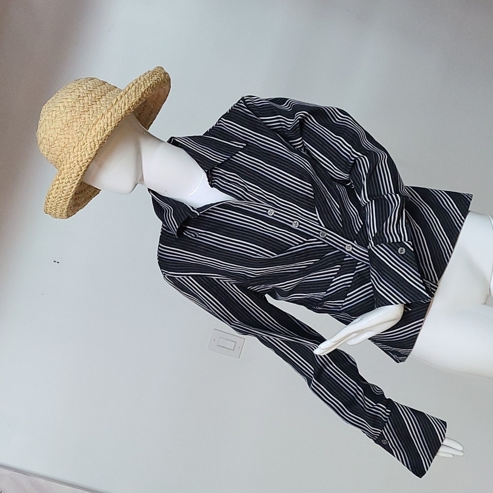 Finley Striped Button Down Blouse